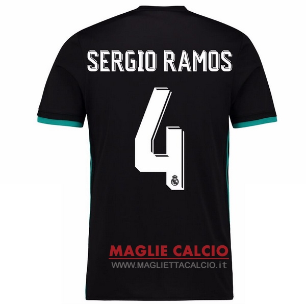 maglietta real madrid 2017-2018 sergio ramos 4 seconda